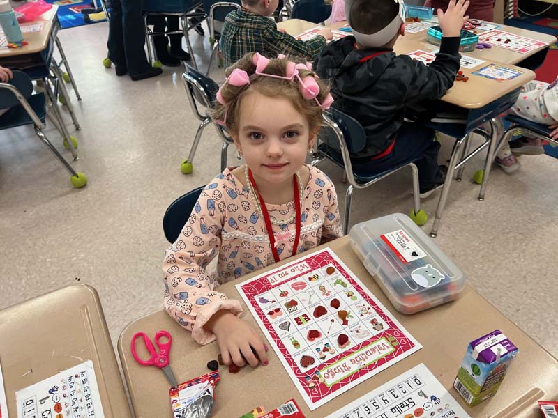 Student dressed up for the 100th day of school