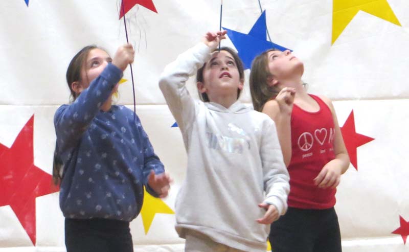 Students performing in circus