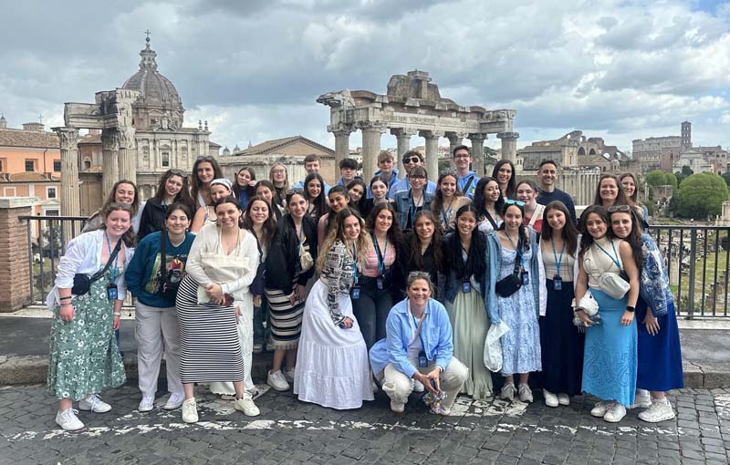 Students and teachers in Italy
