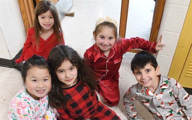 children listening to choir