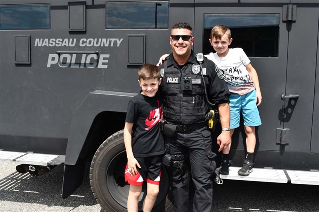 Officer with his sons