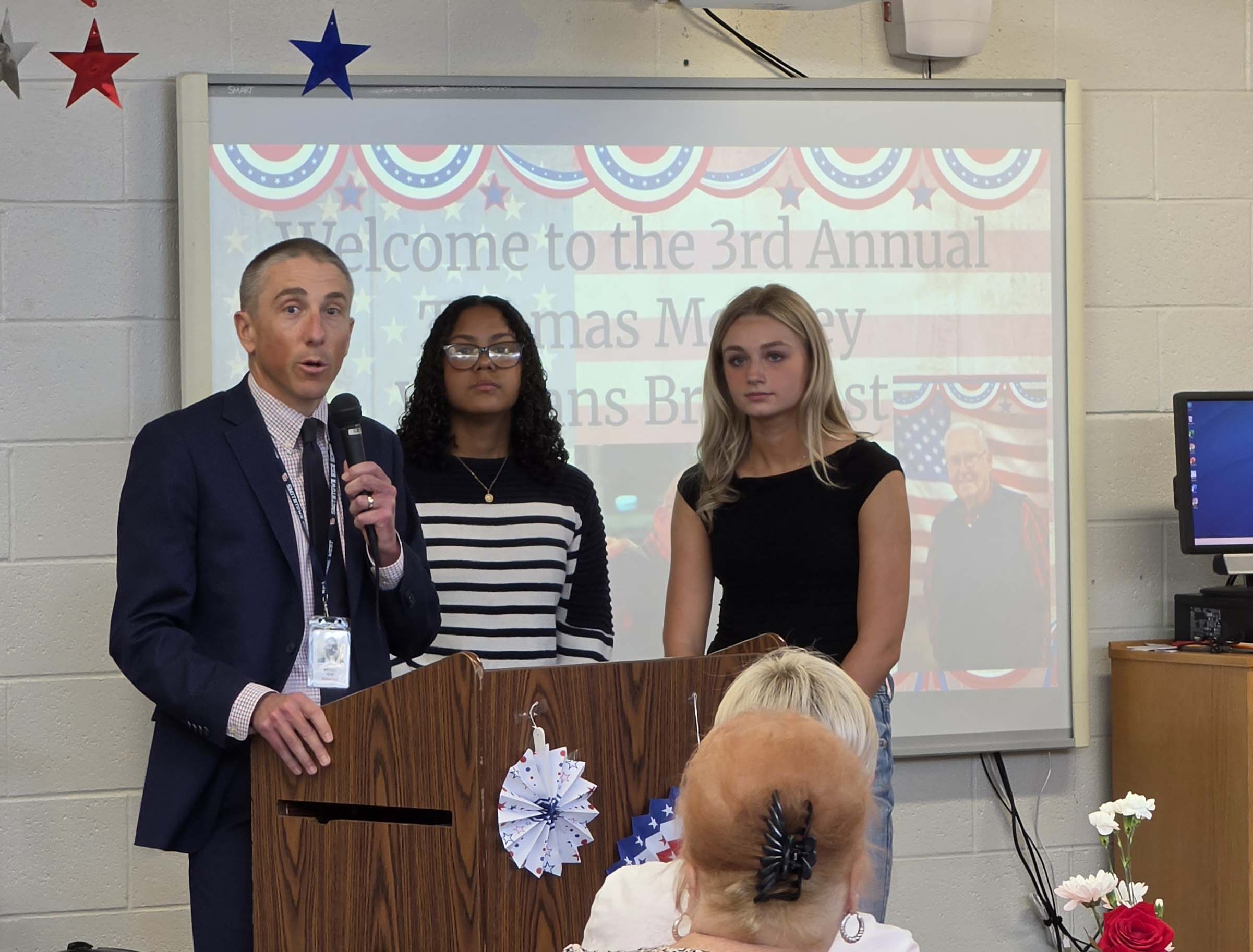 Principal Holl speaking