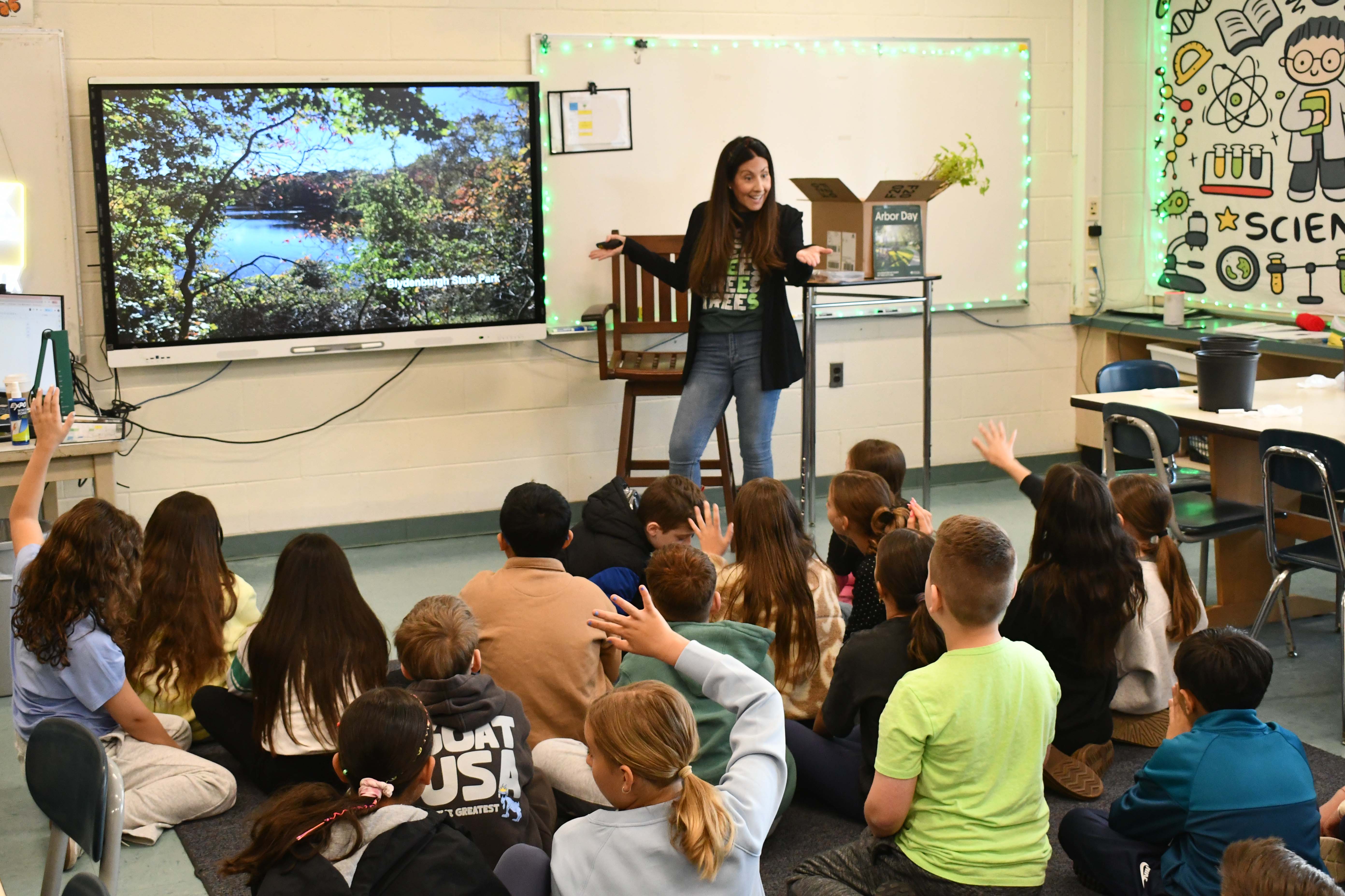 Parent leading a lesson