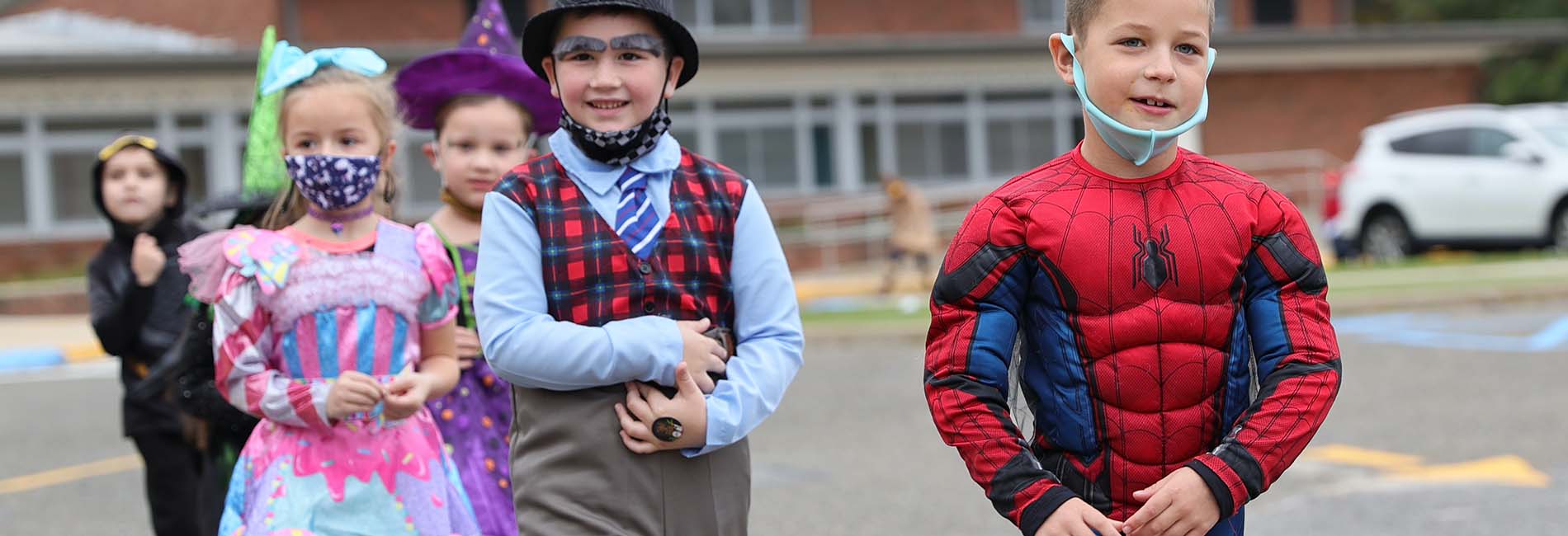 students in costume