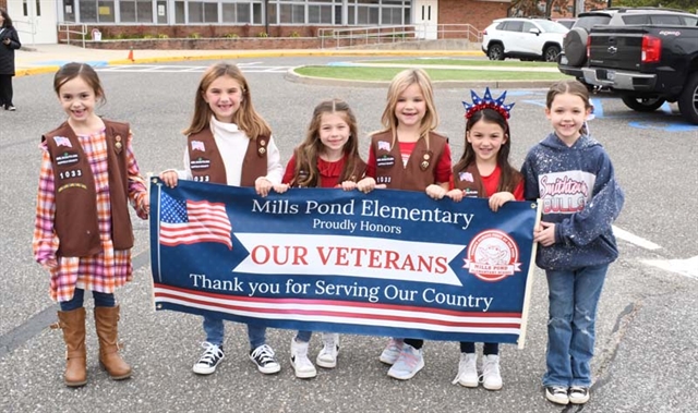 Girls Scouts leading the parade