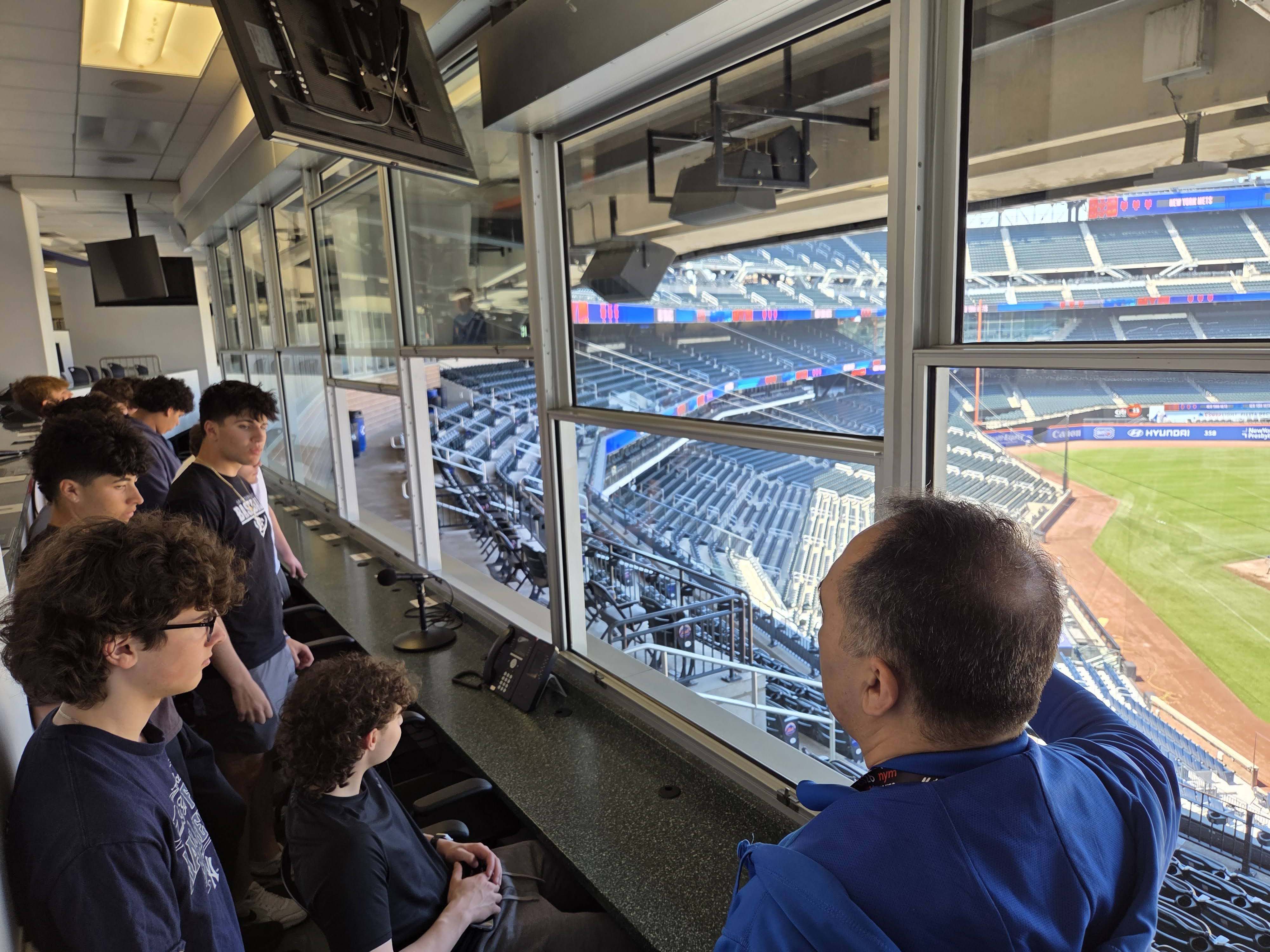 students at the ballpark