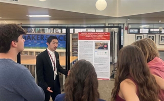 Student presenting