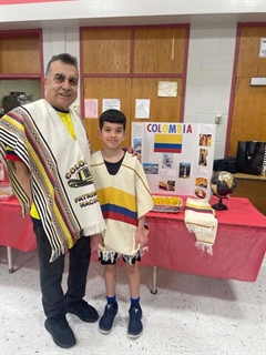 Father and son at event