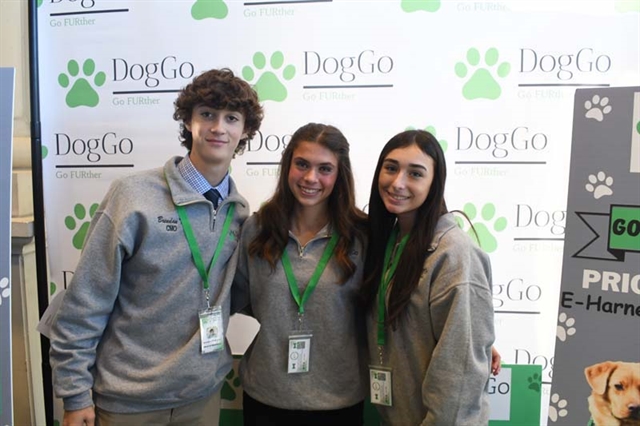 Students posing for picture at event