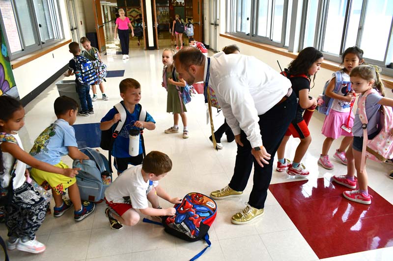 Principal Hellmuth and children