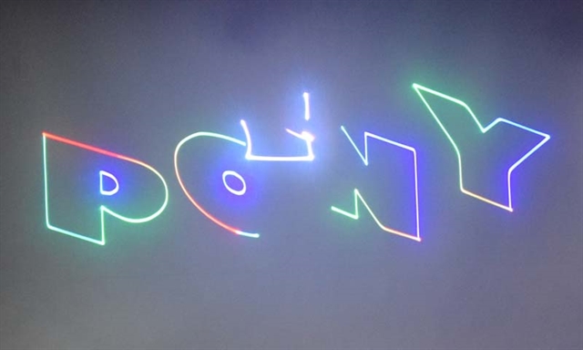 Laser show in gym
