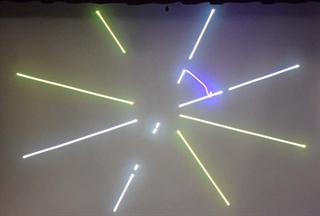Laser show in gym