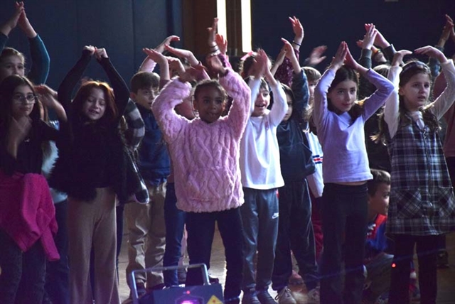 Students dancing