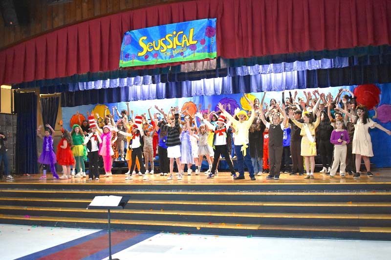 student actors on stage