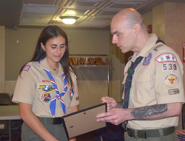 Alyssa receiving award
