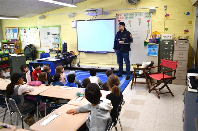 Officer in classroom