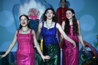 Student on stage