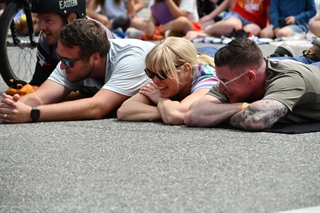 Staff lying down