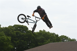 BMX rider in the air