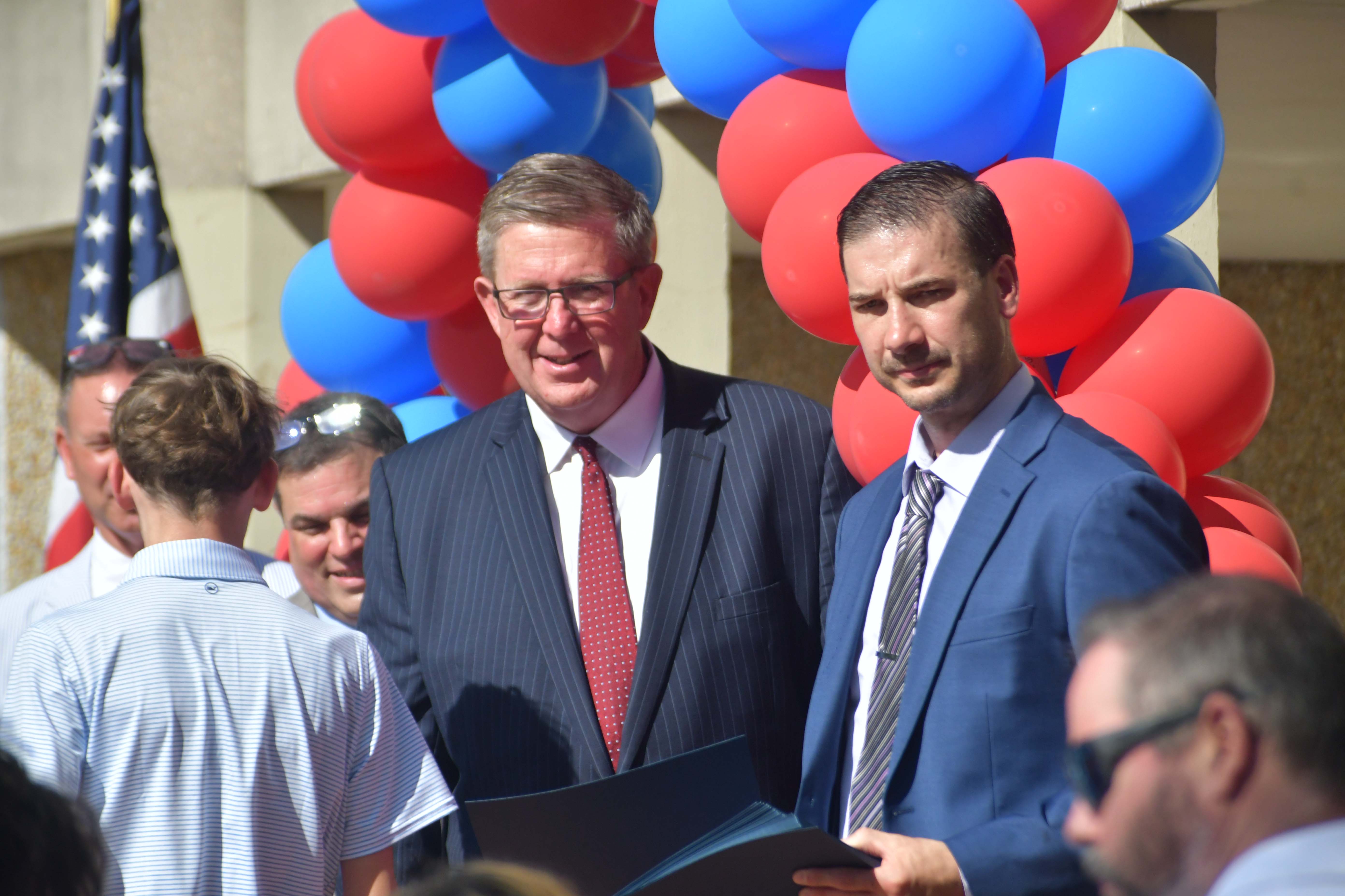 Dr. Secaur at ceremony