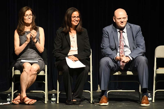 SCSD staff on stage