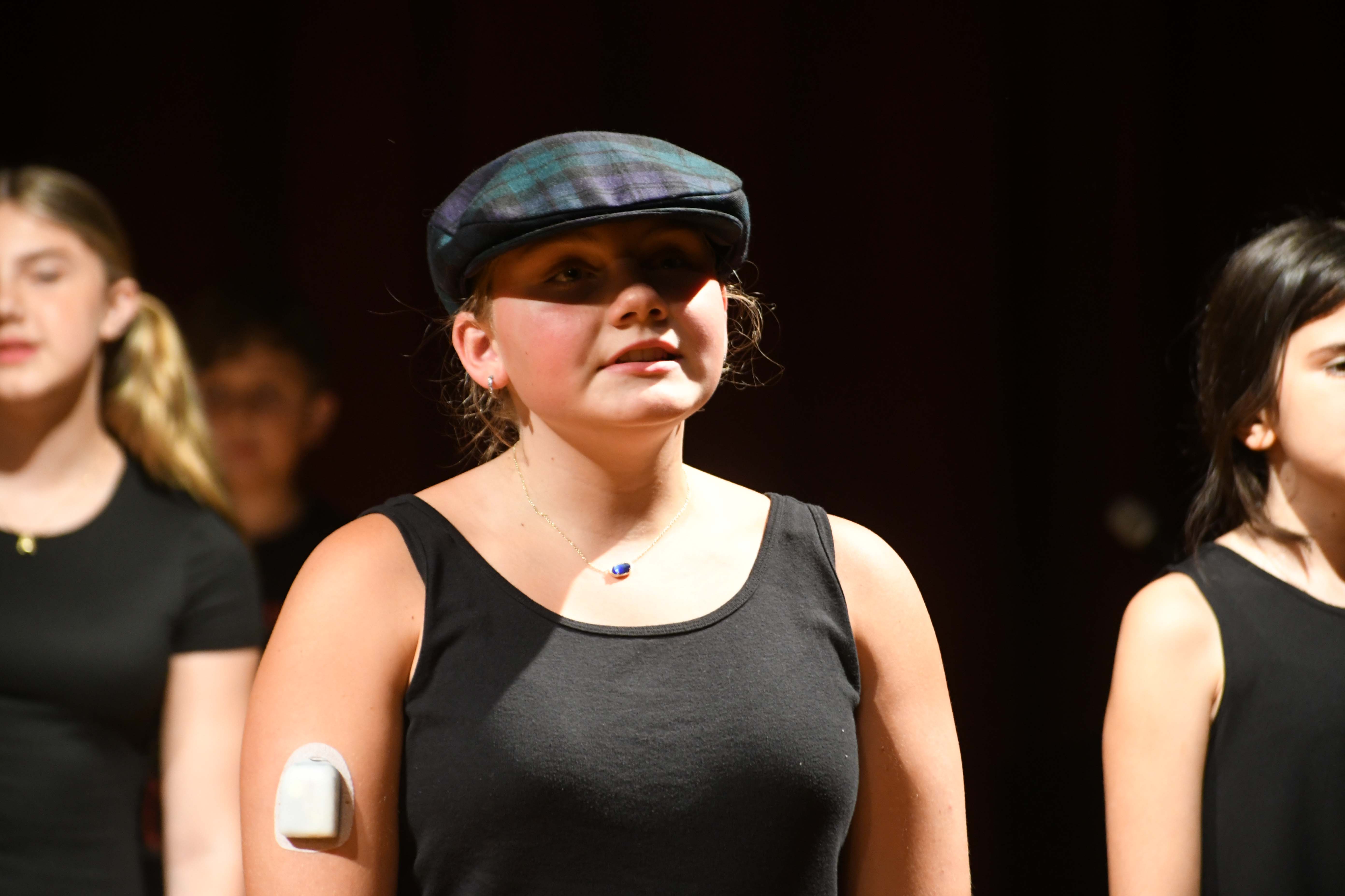 Student on stage