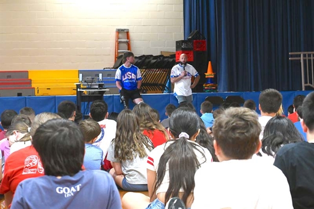 Athletes speaking