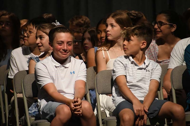 students on stage