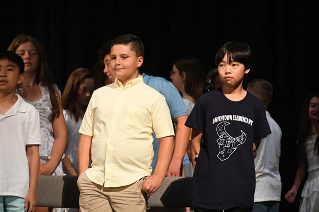 Students on stage