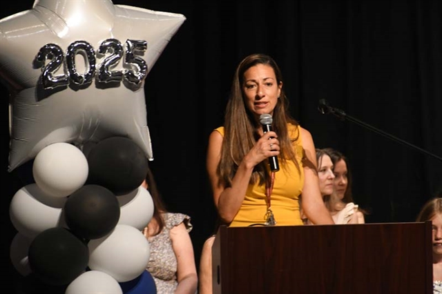 Principal Kakalos speaking