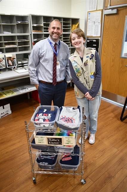 Katie and Principal Hellmuth