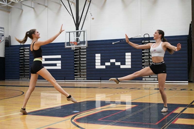 Delilah and her partner, Delaney dancing