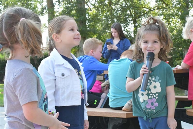 Students singing