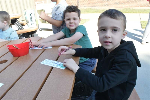 Students at table