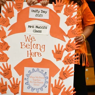 Students with signs