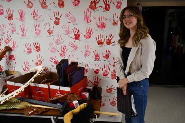 Student with props