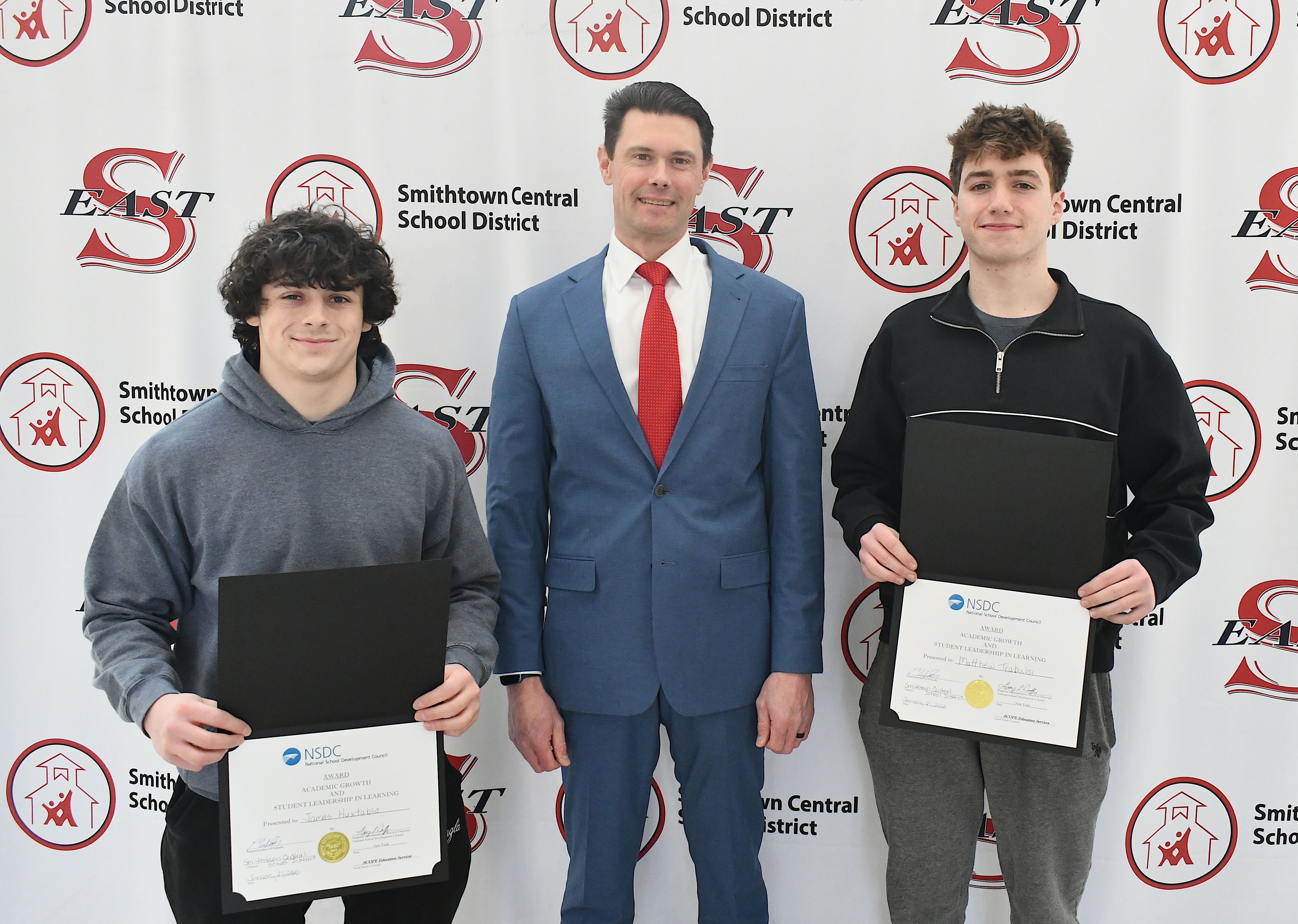 Principal McNeil and students