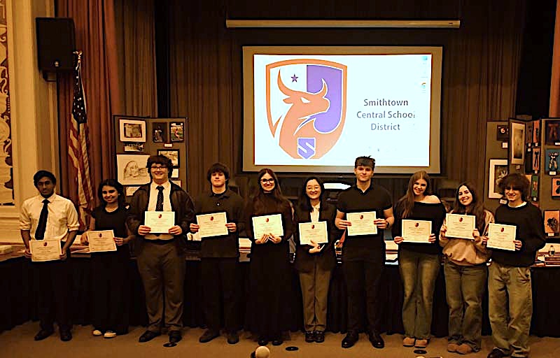 students hold certificates