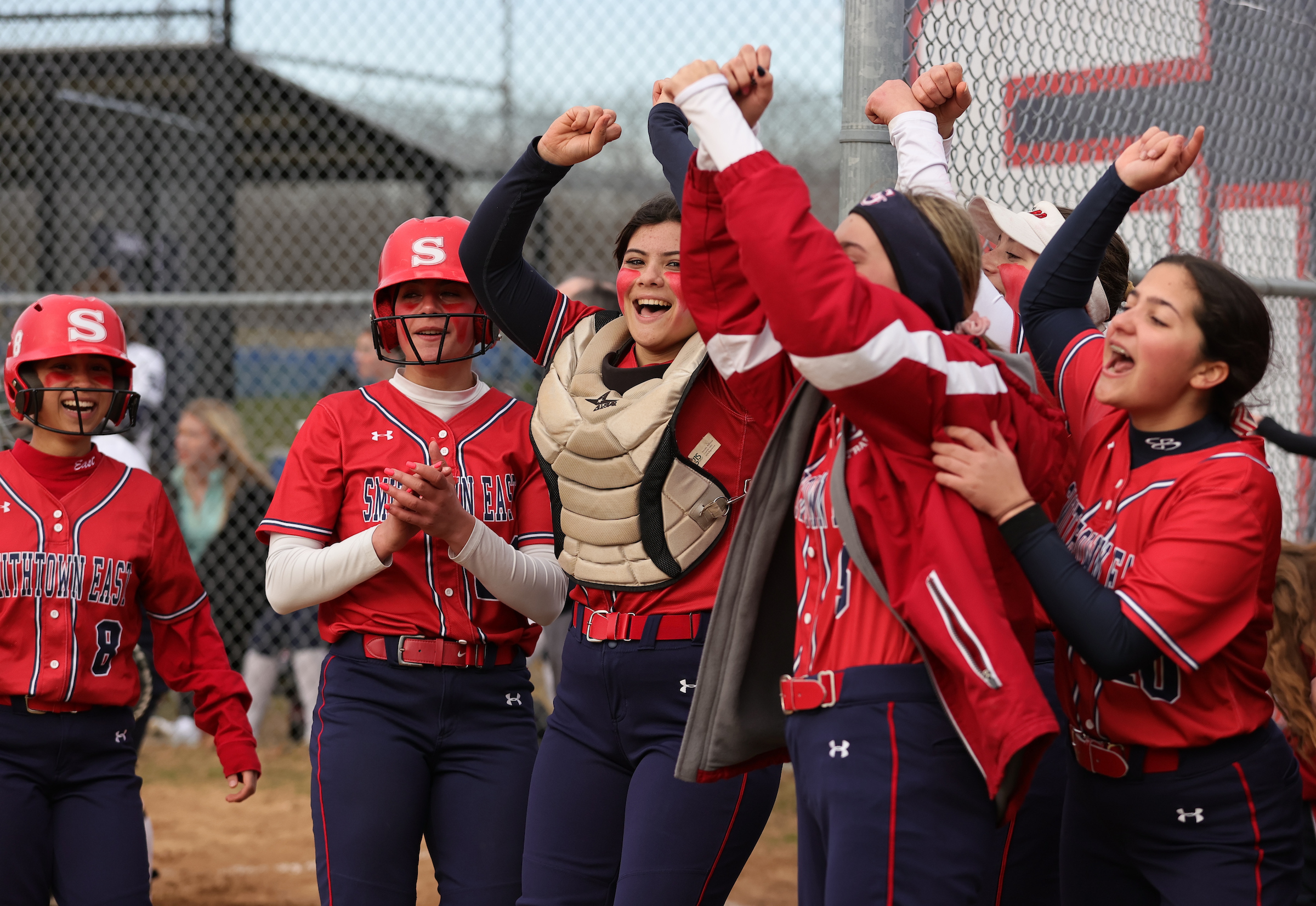 Smithtown High School East Softball Team Celebrating