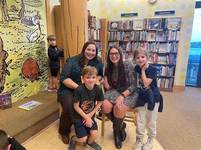 Teacher reading to students