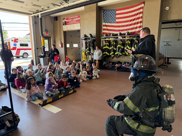 firefighter and children