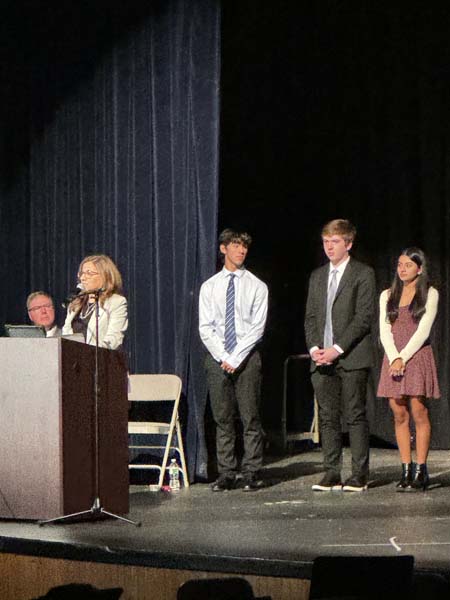 World Language Honor Society induction ceremony