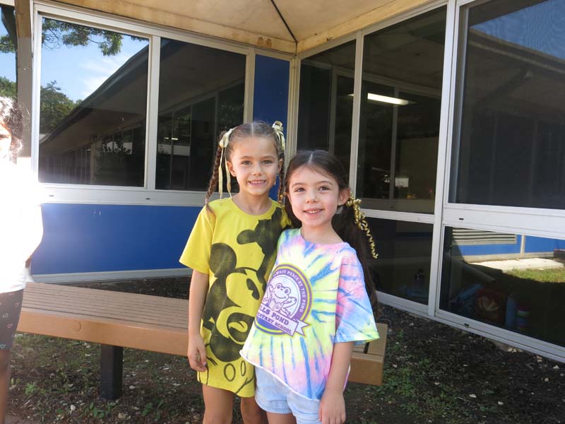 Students wearing gold