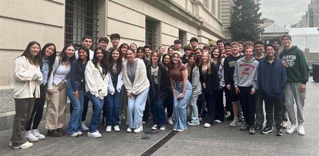 students outside The MET