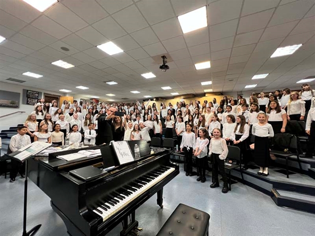 Students singing