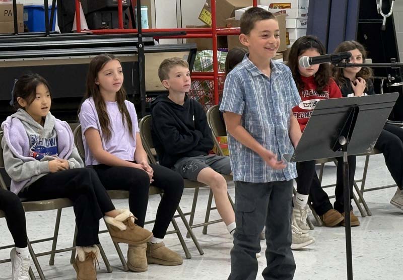 Student in front of class