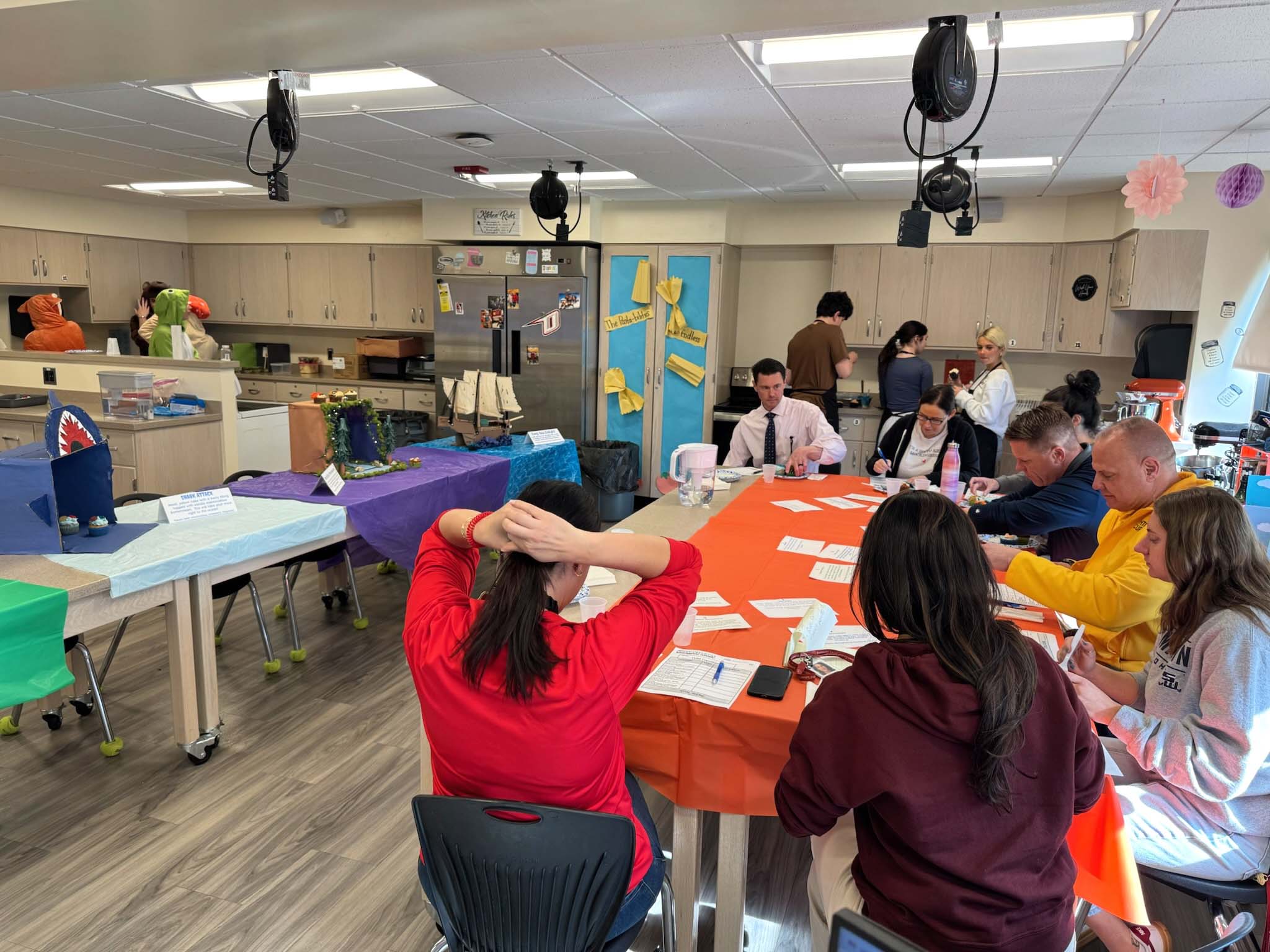 Classroom of judges at a table