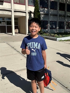 student smiling