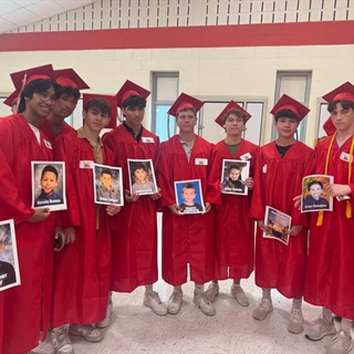 Students smiling