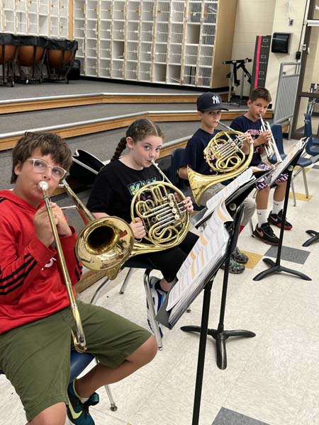 students playing instruments